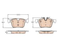 Plaquettes de frein GDB2110 TRW pour LAND ROVER JAGUAR VOLVO POLESTAR