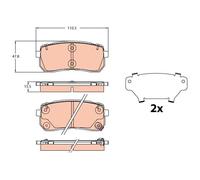 Plaquettes de frein GDB2112 TRW pour KIA SORENTO III