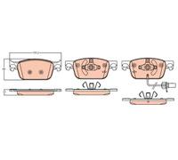 Plaquettes de frein GDB2127 TRW pour AUDI A4 B9 A4 B9 Avant A4 Allroad B9 A5