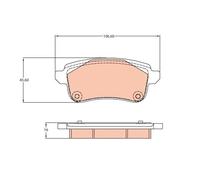 TRW Plaquettes de frein GDB2136 - Kit de 4 Essieu arrière pour Renault Mégane IV (2015)