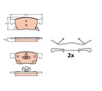 Jeu de plaquettes de frein TRW GDB2139, avant