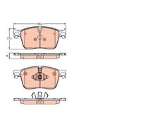 Plaquettes de frein GDB2145 TRW pour JAGUAR XE I-PACE XF II XF SPORTBRAKE F-PACE