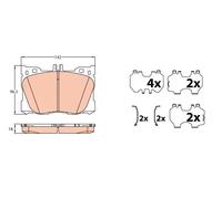 Jeu de plaquettes de frein TRW GDB2150, avant