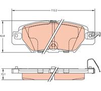 Plaquettes de frein GDB2163 TRW pour MAZDA CX-5 CX-5 Van