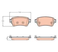 TRW GDB2166 Plaquettes de Frein Kit de 4 pour Peugeot Expert Fourgon (V_) 2016 - Essieu Arrière et Autres Véhicules