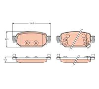 Plaquettes de frein GDB2172 TRW pour MAZDA 3 3 A trois volumes