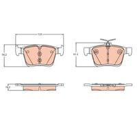 Plaquettes de frein GDB2179 TRW pour VW AUDI SEAT SKODA