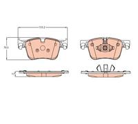 Plaquettes de frein GDB2193 TRW pour CITROËN PEUGEOT OPEL DS VAUXHALL