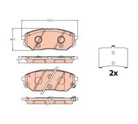 TRW Plaquettes de frein GDB2195 - Kit avant pour KIA Sorento III, 4 pièces