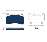 Plaquettes de frein GDB2198BTE TRW pour TESLA MODEL S MODEL X