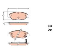 Plaquettes de frein GDB2228 TRW pour FIAT TIPO A trois volumes TIPO Break
