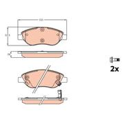 Plaquettes de frein GDB2228 TRW pour FIAT TIPO Break TIPO A trois volumes