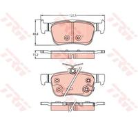 Plaquettes de frein GDB2256 TRW pour HONDA CIVIC X A trois volumes