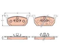 Plaquettes de frein GDB2266 TRW pour SEAT VW AUDI SKODA