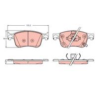 TRW Kit de plaquettes de frein GDB2342 pour Ford Focus IV, Focus IV Turnier, Puma