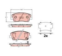 TRW GDB2375 Plaquettes de frein