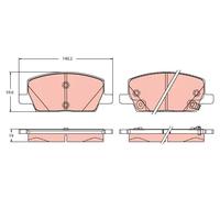 Plaquettes de frein GDB2407 TRW pour OPEL CHEVROLET