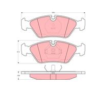 Plaquettes de frein GDB298 TRW pour BMW PORSCHE FERRARI ALPINA