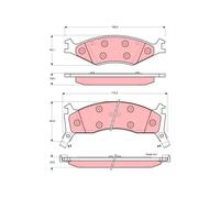 Plaquettes de frein GDB3123 TRW pour KIA SPORTAGE SUV SEPHIA SHUMA I