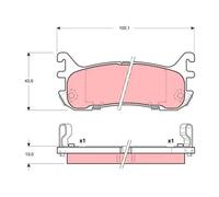 Plaquettes de frein GDB3129 TRW pour MAZDA MX-5 II MX-5 I