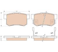 Plaquettes de frein GDB3175 TRW pour ROVER HONDA MG