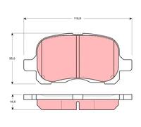 Plaquettes de frein GDB3204 TRW pour TOYOTA CARINA E VI A trois volumes COROLLA
