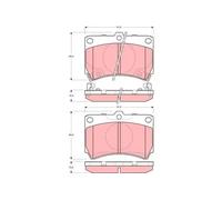 Plaquettes de frein GDB3206 TRW pour KIA MAZDA
