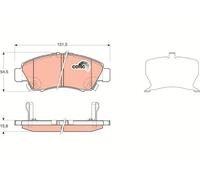 Plaquettes de frein GDB3212 TRW pour HONDA CAPA LOGO JAZZ II