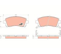 Plaquettes de frein GDB3217 TRW pour SUBARU LEGACY III OUTBACK FORESTER