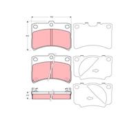 Plaquettes de frein GDB3219 TRW pour DAIHATSU CUORE V