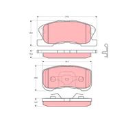 Plaquettes de frein GDB3220 TRW pour DAIHATSU SIRION MOVE YRV