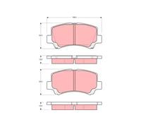 Plaquettes de frein GDB3221 TRW pour SUZUKI