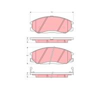 Plaquettes de frein GDB3257 TRW pour HYUNDAI SSANGYONG