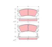 Plaquettes de frein GDB3264 TRW pour MAZDA XEDOS 9 929 III