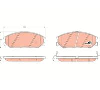 Jeu de plaquettes de frein TRW GDB3297, avant