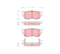 Plaquettes de frein GDB3298 TRW pour HYUNDAI KIA HONDA