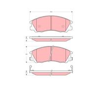 Plaquettes de frein GDB3299 TRW pour HYUNDAI TERRACAN