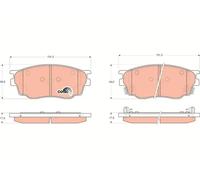 Plaquettes de frein GDB3309 TRW pour MAZDA 626 V 626 V Hatchback PREMACY