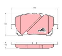 Plaquettes de frein GDB3315 TRW pour TOYOTA AVENSIS VERSO