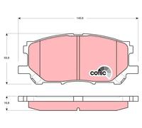 TRW GDB3338 Plaquettes de freins pour TOYOTA Highlander I (XU20)