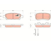 Plaquettes de frein GDB3341 TRW pour MITSUBISHI LANCER VIII OUTLANDER I