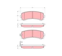 Plaquettes de frein GDB3362 TRW pour NISSAN PATROL GR V Wagon
