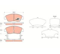 Jeu de plaquettes de frein TRW GDB3375, avant