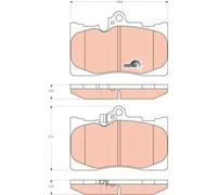 Jeu de plaquettes de frein TRW GDB3398, avant