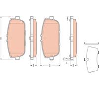 Plaquettes de frein GDB3402 TRW pour MAZDA FIAT ABARTH