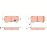 TRW Jeu de plaquettes de frein GDB3405 – arrière