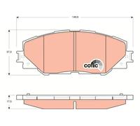 Plaquettes de frein GDB3424 TRW pour TOYOTA RAV 4 III AURIS RAV 4 IV MIRAI