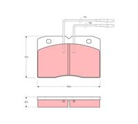 Plaquettes de frein GDB343 TRW pour ALFA ROMEO RENAULT IVECO