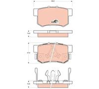 Plaquettes de frein GDB3438 TRW pour HONDA CR-V II FR-V ACCORD VIII