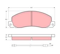 Plaquettes de frein GDB344 TRW pour RENAULT OPEL